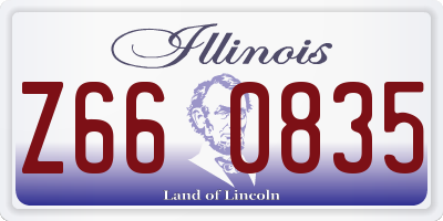 IL license plate Z660835