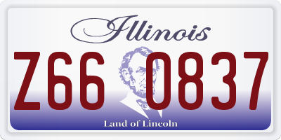 IL license plate Z660837