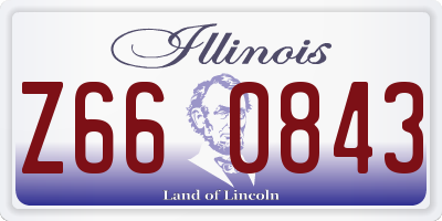 IL license plate Z660843