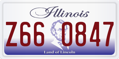 IL license plate Z660847
