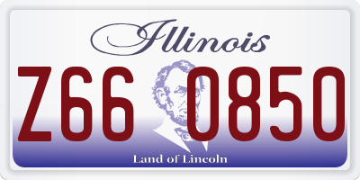 IL license plate Z660850
