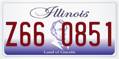 IL license plate Z660851