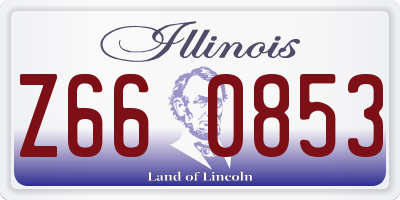 IL license plate Z660853
