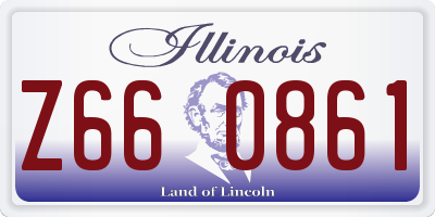 IL license plate Z660861