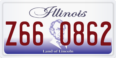IL license plate Z660862
