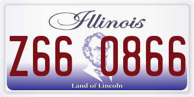 IL license plate Z660866