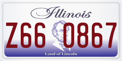 IL license plate Z660867
