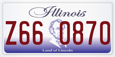 IL license plate Z660870