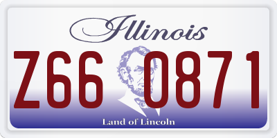 IL license plate Z660871