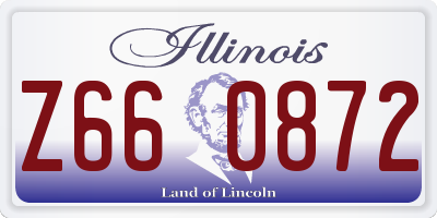 IL license plate Z660872