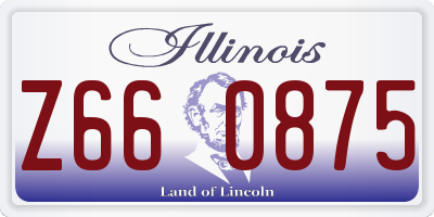 IL license plate Z660875