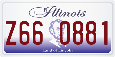IL license plate Z660881