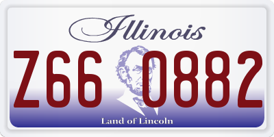 IL license plate Z660882