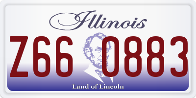 IL license plate Z660883