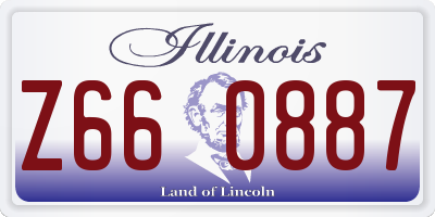 IL license plate Z660887