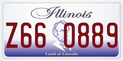 IL license plate Z660889