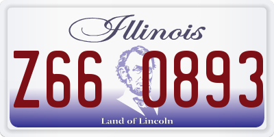 IL license plate Z660893