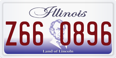 IL license plate Z660896