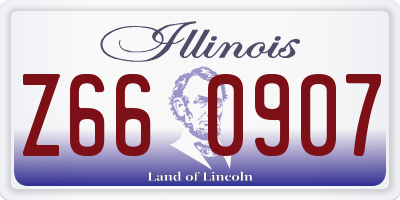 IL license plate Z660907