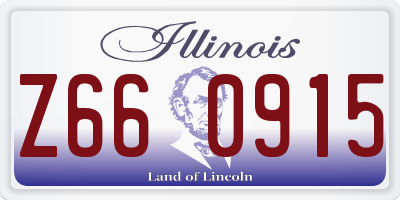 IL license plate Z660915