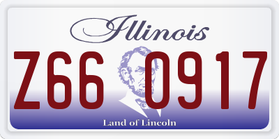 IL license plate Z660917