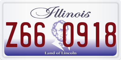 IL license plate Z660918