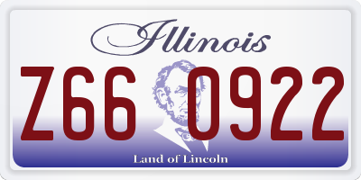 IL license plate Z660922