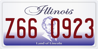 IL license plate Z660923
