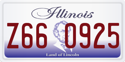 IL license plate Z660925