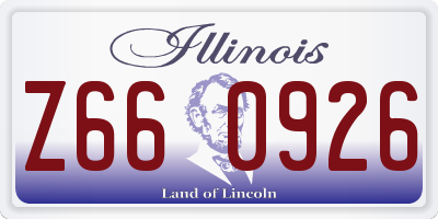 IL license plate Z660926