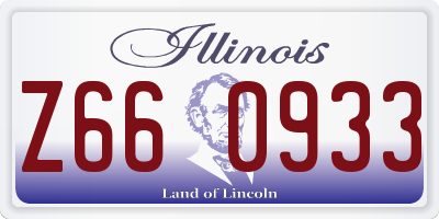 IL license plate Z660933