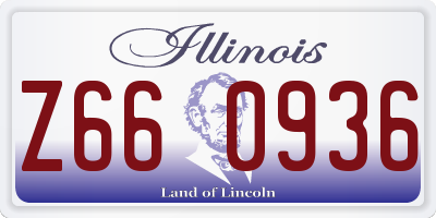 IL license plate Z660936
