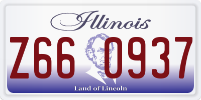 IL license plate Z660937