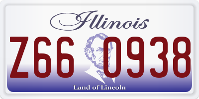 IL license plate Z660938
