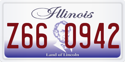 IL license plate Z660942