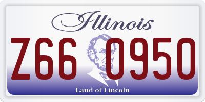 IL license plate Z660950
