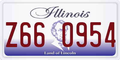 IL license plate Z660954