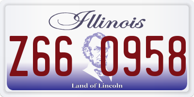 IL license plate Z660958