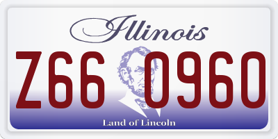 IL license plate Z660960