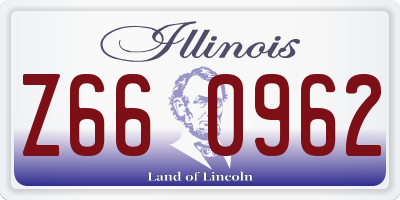 IL license plate Z660962