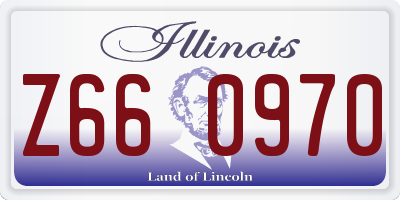 IL license plate Z660970