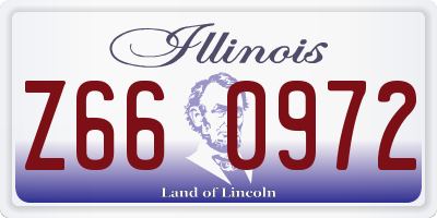 IL license plate Z660972