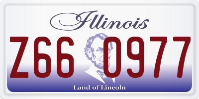 IL license plate Z660977