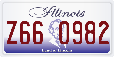 IL license plate Z660982