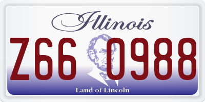 IL license plate Z660988
