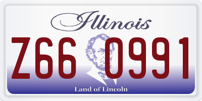 IL license plate Z660991