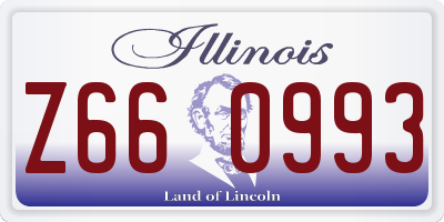 IL license plate Z660993