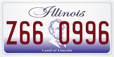 IL license plate Z660996