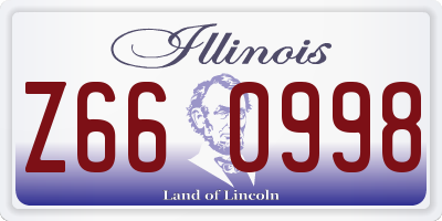 IL license plate Z660998