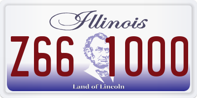 IL license plate Z661000